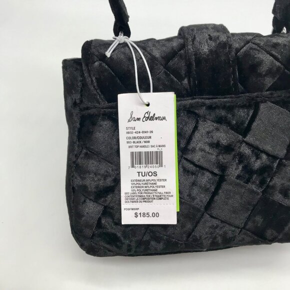 Sam Edelman Black Velvet Handbag - Picture 11 of 12